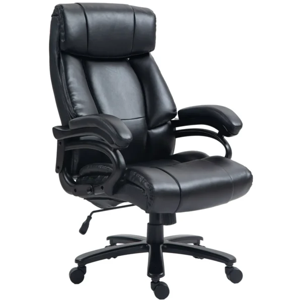 Heated Massage Office Chair with 2 Massage Points and 8 Programs, Black