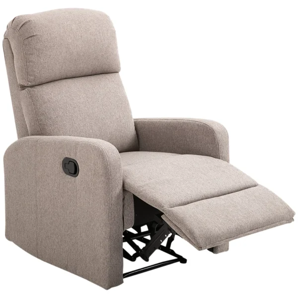 Relax Chair Reclining up to 168° with Footrest, 67x83x107 cm, Grey