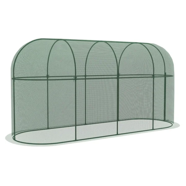 3x1x1.5m Mesh Plant Greenhouse with Hinged Door and Ground Stakes, Green