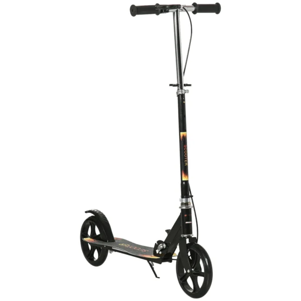 Children's Scooter 7-14 Years with 3-Height Adjustable Handlebar, 86x35x93/98/103 cm, Black