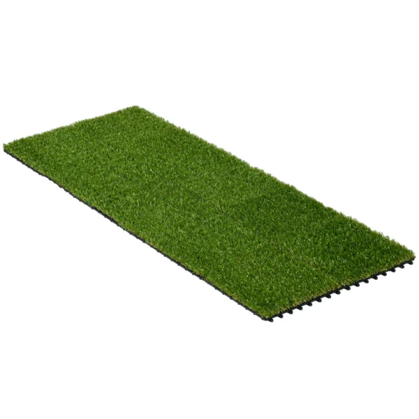30x30cm 10 Pieces Artificial Grass Garden Tiles, Realistic Artificial Lawn, Green