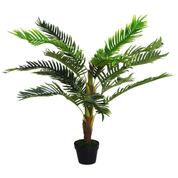 Artificial Plant Cycas Palm 123cm High for Indoor and Outdoor with Pot Included