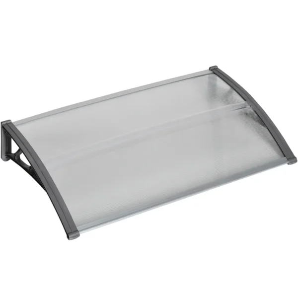 Modern Canopy in Polycarbonate, Aluminum and PP for Balconies, Windows and Doors, 110x60x18 cm