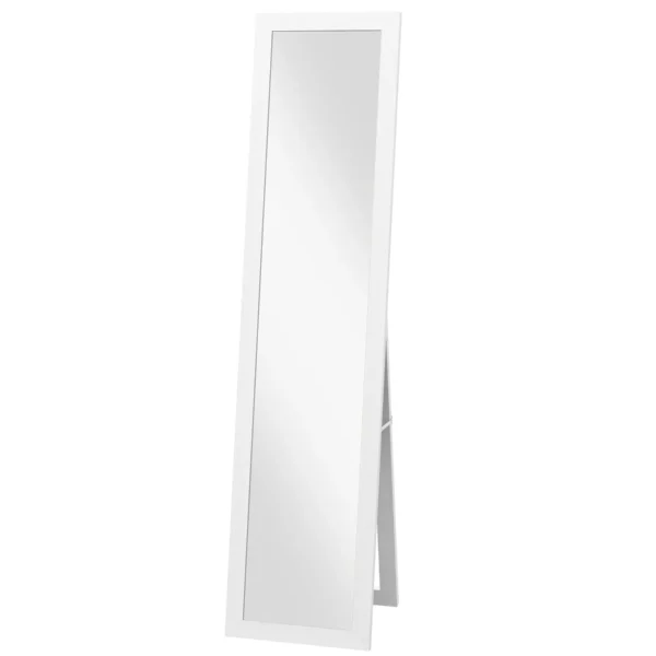 Mirror with MDF Frame with Feet and Hooks for Wall or Wall Mounted Use, 37x40x155 cm