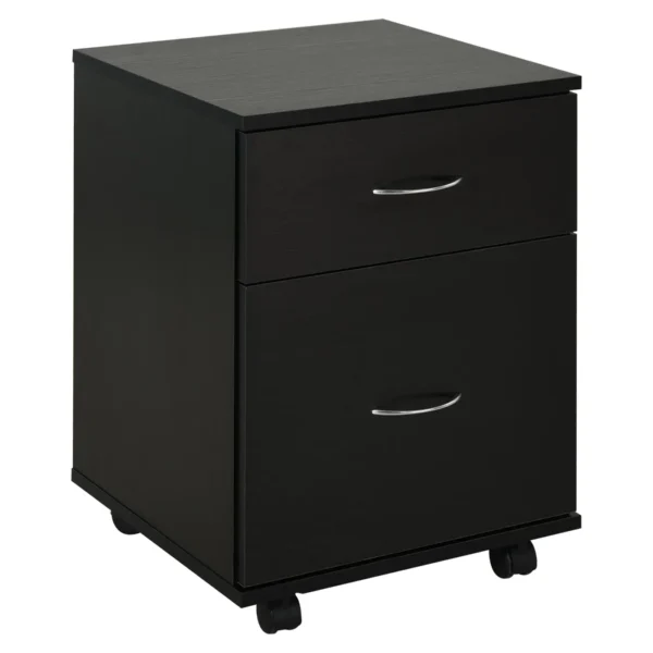 Desk Cabinet with wheels | 41x39x58cm, Black