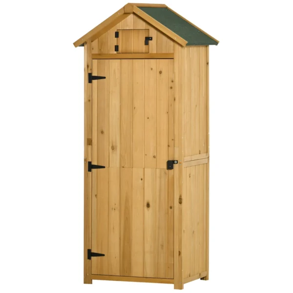 Waterproof Wooden Garden Storage Shed, 77x54. 2x179cm - Yellow