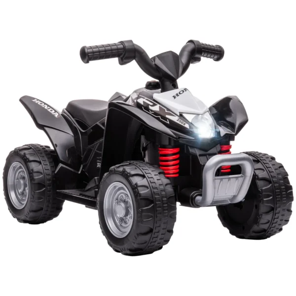 Electric Quad Bike for Children 18-36 Months with LED Lights, Horn and Pedals, 65.5x38.5x43.5 cm, Black