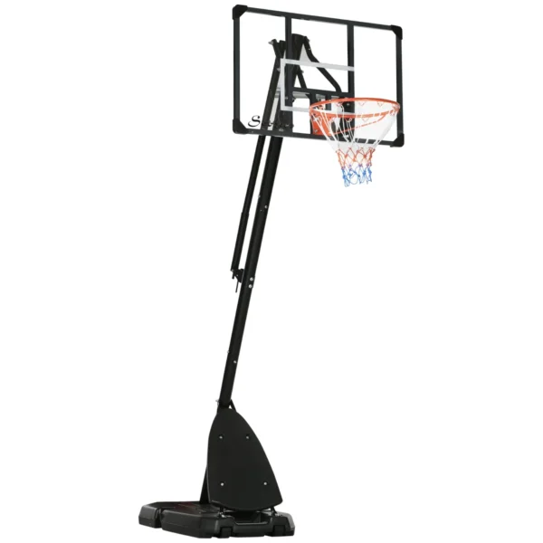SportNow basketball basketball basketball, adjustable in height and laptop with scoreboard and wheels, 107x70cm, black and red