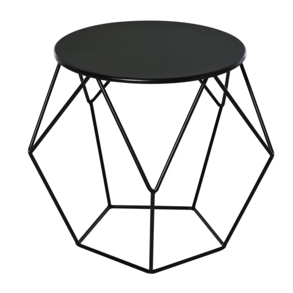 Coffee Table Living Room Nordic Minimalist Geometric Design Large Top, Steel, 54x54x44cm
