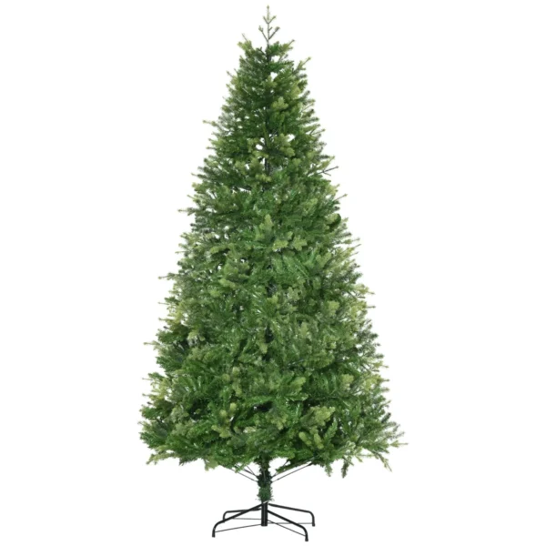 CHRISTMAS TREE - Artificial Fireproof Christmas Tree for Indoors with 2056 Branches and Metal Base, Ø124x228 cm, Green