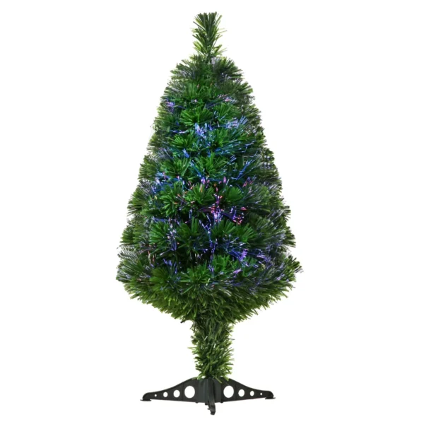 Artificial Christmas tree with 90 pvc branches and 90cm optical fiber, green