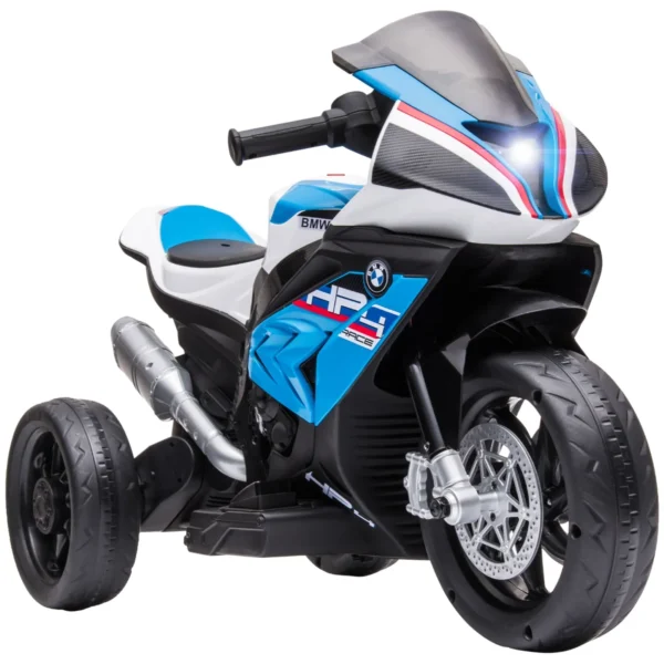 Children's Motorcycle 18-60 Months BMW HP4 Model with Headlights, Music and Pedals, in PP and Metal, 82.5x42x54 cm, Blue