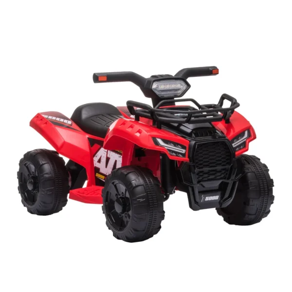 Quad electric for children with 6V rechargeable battery, accelerator button, age 18-36 months, 70x42x45cm, red