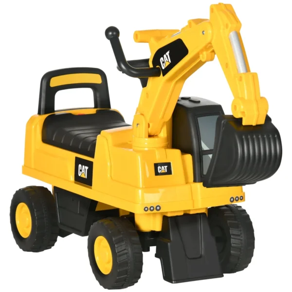 Toy Bulldozer for 1-3 Year Olds with Excavator and Container, Without Battery, Yellow