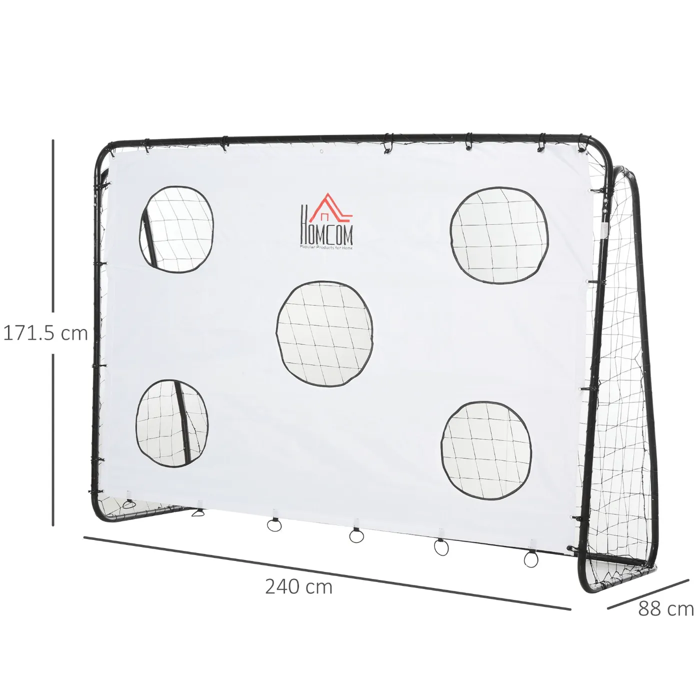 Football door for children and adults Network in PE in metal Oxford black black - Image 3