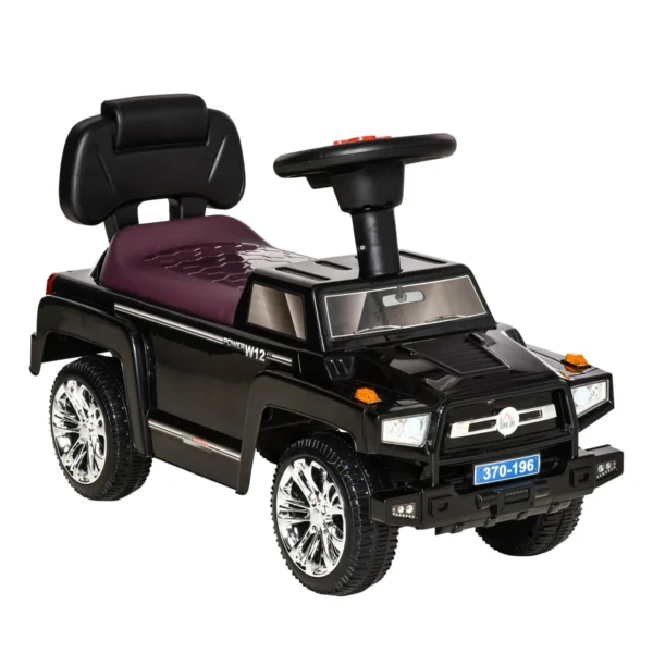 Off -road toy car for children rideable children, headlights and music, age 18-36 months - black