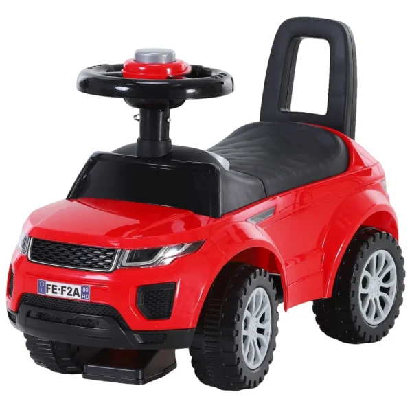 Ride-On Toy Car for Children 12-36 Months, Push Car with Storage Compartment and Backrest, Red