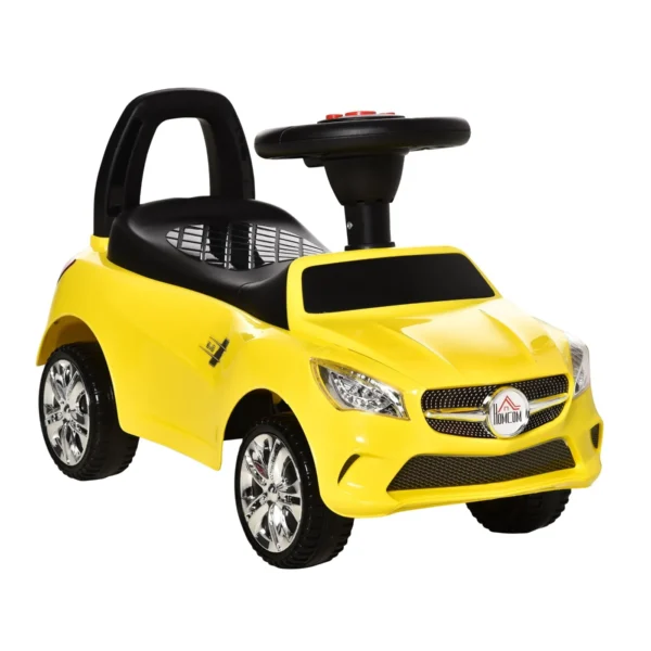 Toy toy car for rideable children, music and headlights, age 18-36 months - yellow