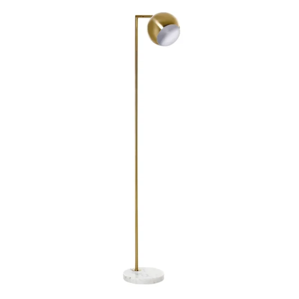 Modern Floor Lamp with Adjustable Vintage Style Lampshade Compatible with E27 40W - Gold