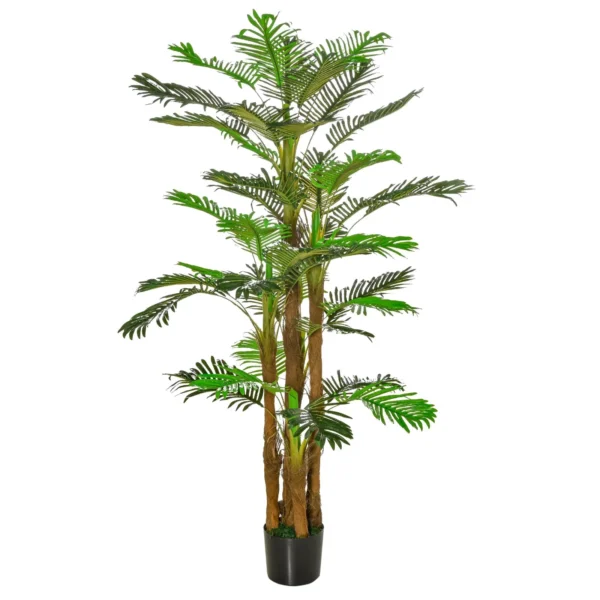 Artificial Palma 185cm in pots with 42 leaves, realistic fake plant for interior and outside