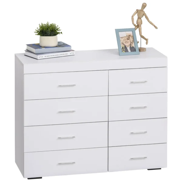Desk for home and wooden office, white, 90x35x73cm