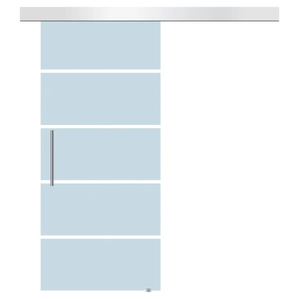 Sliding Glass Sliding Glass with 4 transparent stripes, 102.5x205cm