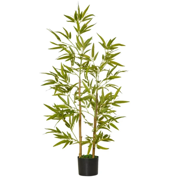 Artificial Bamboo Plant 120cm Tall with Pot for Indoor and Outdoor, Green