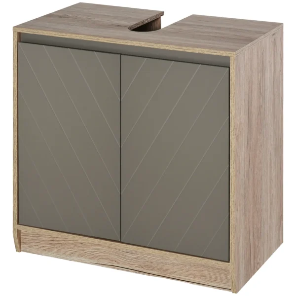 Sottolavabo cabinet in MDF with labor for sink with 2 adjustable shelves and 2 60 x 30 x 60cm