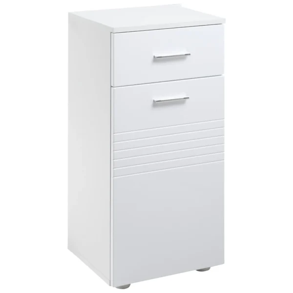 Kleankin Wooden Bathroom Cabinet with drawer and locker 1 door with shelves, 35x30x77.5cm