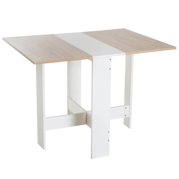 Extendable Dining Table, Folding Wooden Table 103×76×73.5cm White Oak