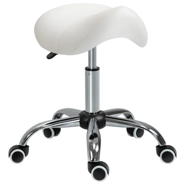 Stool for Beautician Hairdresser Happy Seat Sella 52 × 53 × 49-61cm cream