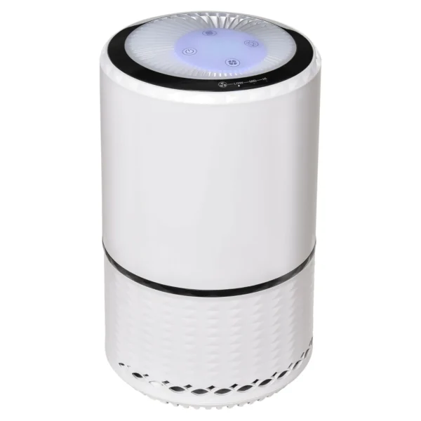 Air Purifier with HEPA Filter and Activated Carbon, 3 Adjustable Speeds, Covered Area 18㎡, for Dust, Smoke, Odors, Pollen
