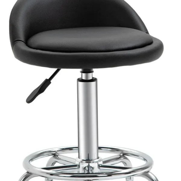 Beauty Stool with Wheels, Adjustable Height, and Comfortable Coating | 38x38x57-72cm