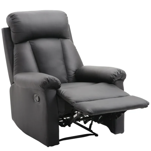 Ergonomic padded Relaxable Relaxable Armchair With Ecopelle Poggia Poglipies 80 × 97 × 107cm Black