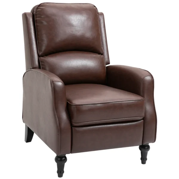 Manual Reclining Relax Chair 90° and 150° for TV, Living Room, Bedroom, Modern Design in Leather 73x86x104cm