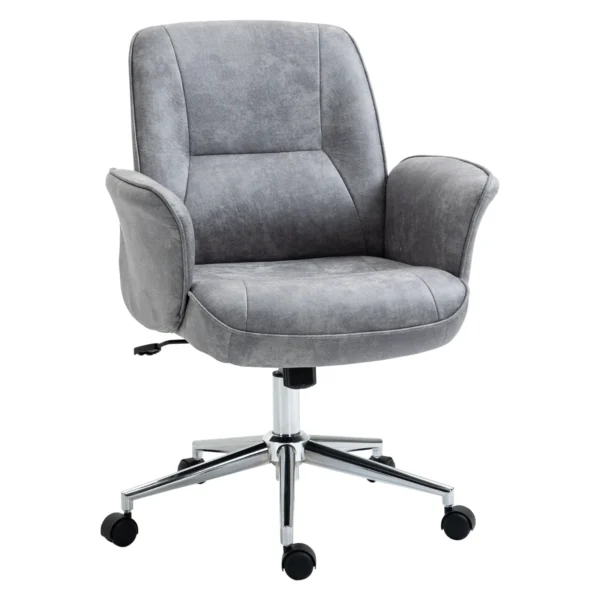 Ergonomic Office Chair Vesting Ergonomic Height Adjustable Microfiber coating, 67x69x92-102cm, clear Grey