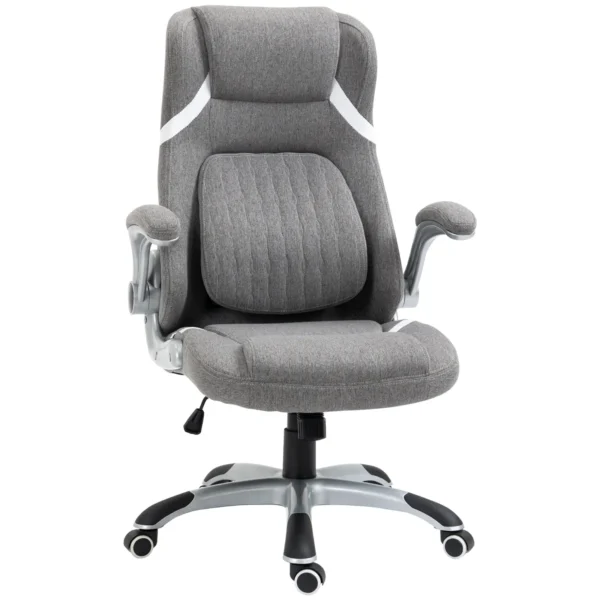 Breathable Fabric and Steel Reclining Office Chair with Adjustable Height, 68x76x109-117 cm