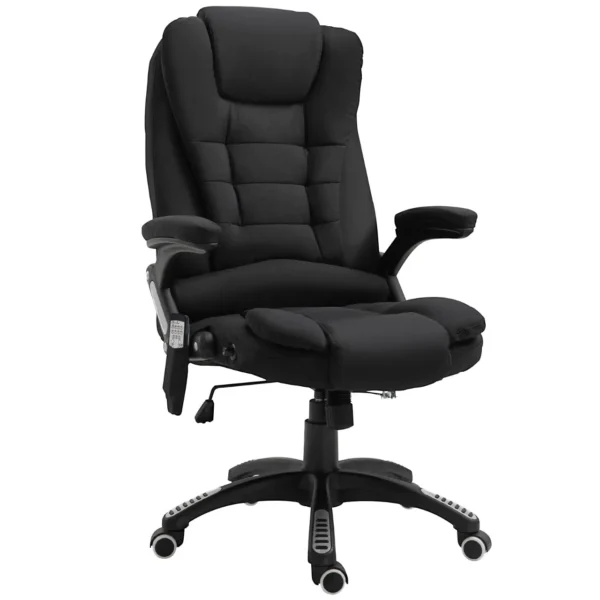 Office and Home Massage Chair with Adjustable Height and 6 Massage Points, 67x74x107-116 cm, Black