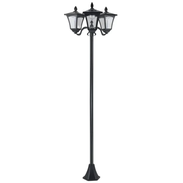 Solar Garden Lamp 3 LED Classic Outdoor Floor Lamp IP44 51.5×47×182.5cm