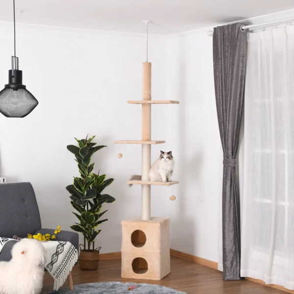 Cat Tree for cats with Scratch Pole for up to 5 Kgs Cat 210-240cm