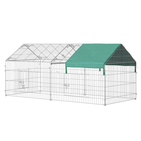 Pet Playpen with Steel Cover with Doors, 220x103x103cm