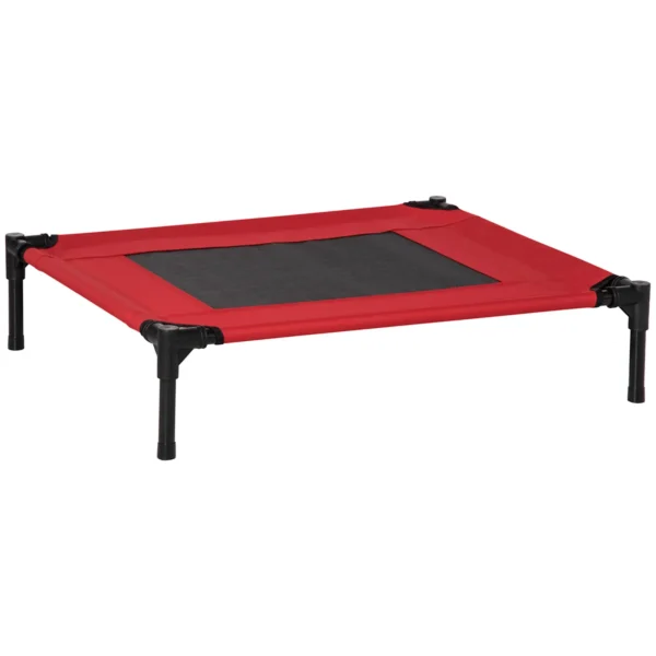 Summer Dog Bed for Dogs up to 18kg Outdoor and Indoor Pet Bed 76x61x18 cm, Red