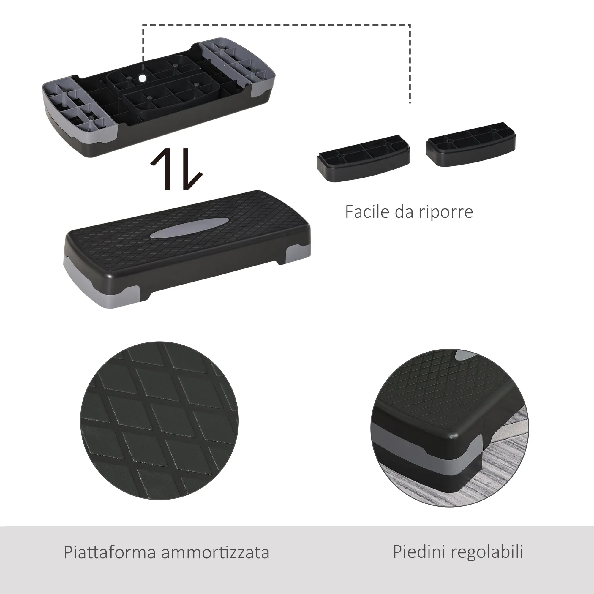 Fitness Step 10cm/15cm adjustable Height, 68x29cm - Image 3