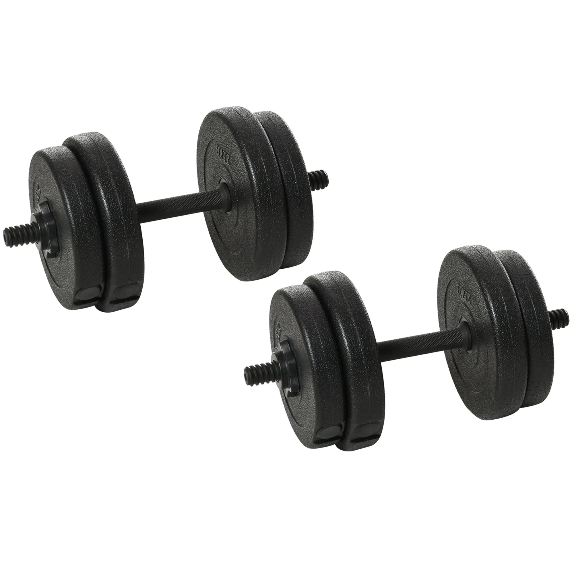 Gym Dumbbell 20KG Set (4x2.5kg, 4x2kg) with 8 Discs of 2kg, 2.5kg, Ø25mm, for Home Training