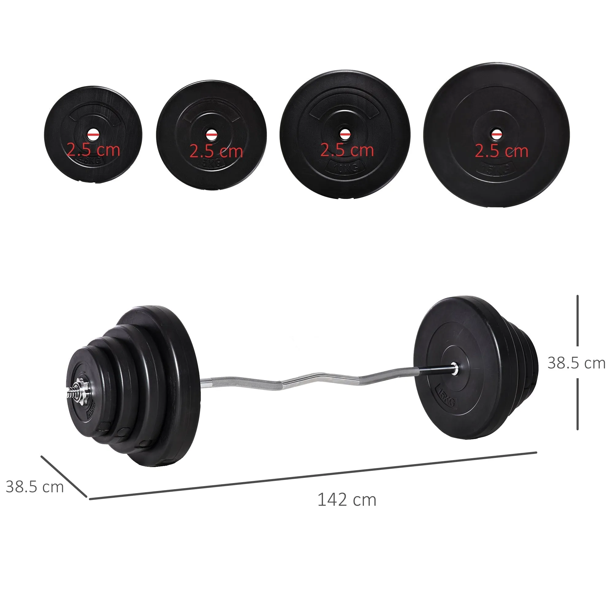 70kg | Handlebar with Weights - Image 3