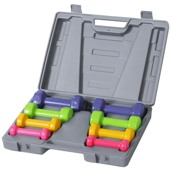 Set of 4 Pairs Dumbbells (2x0.5kg, 2x1kg, 2x1.5kg, 2x2kg)