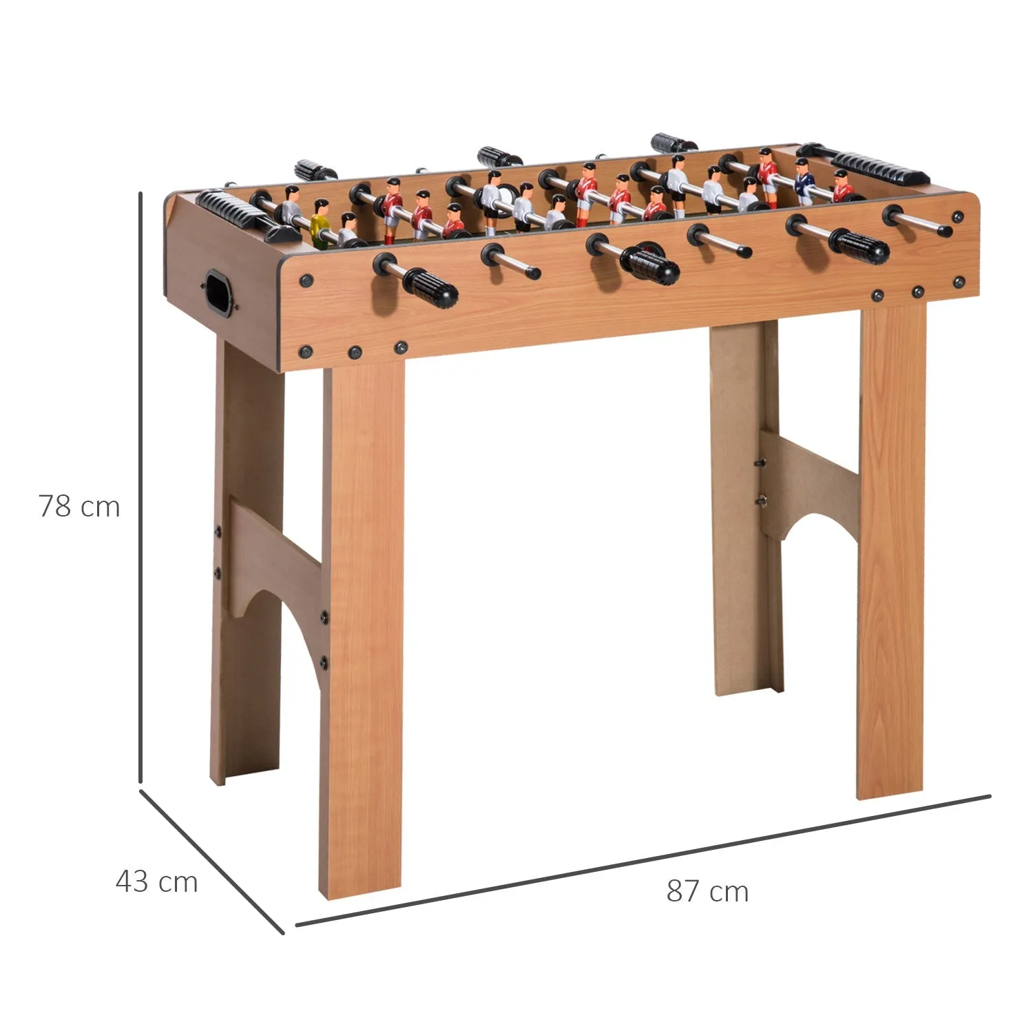 Professional Table Football for Children and Adults with MDF Wooden Rods 92x46x78cm - Image 3