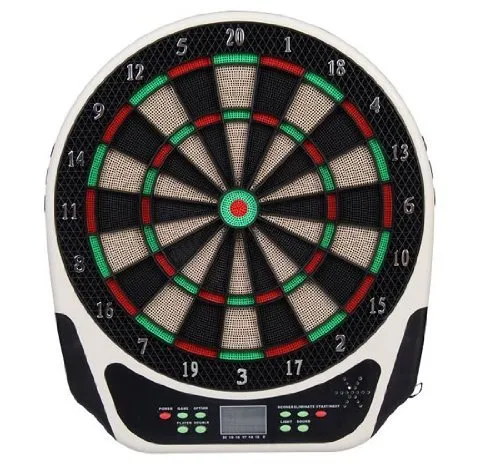 Electronic Plastic Dartboard with 6 Darts, Sound and Visual Effects, 44 x 50 x 3.2cm, Black - Image 2