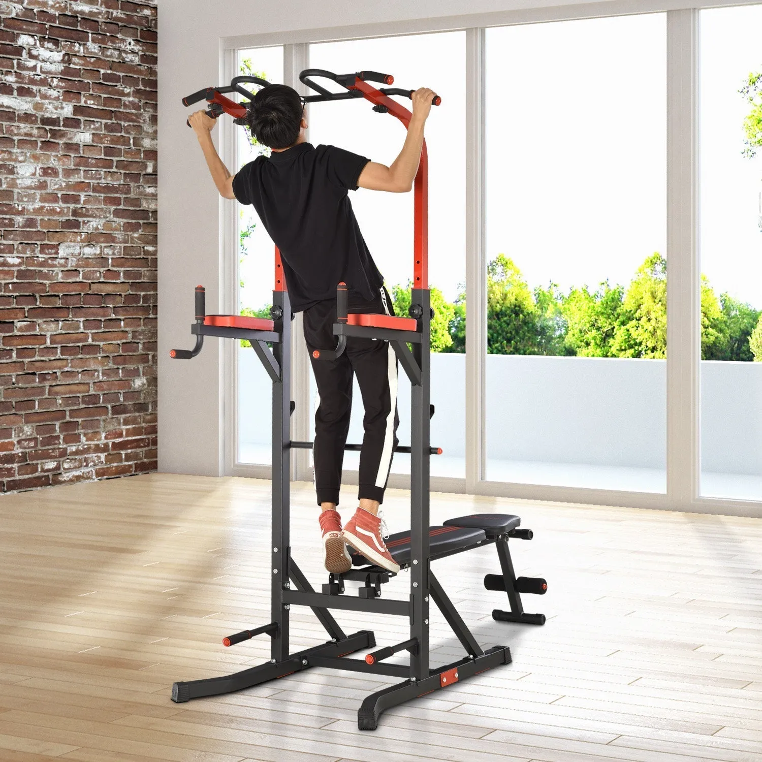 Folding station Multiuse training, tractions bar, Roman chair - Image 2