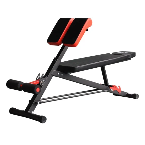 adjustable multifunctional bench for training abdomen legs and black and red buttocks